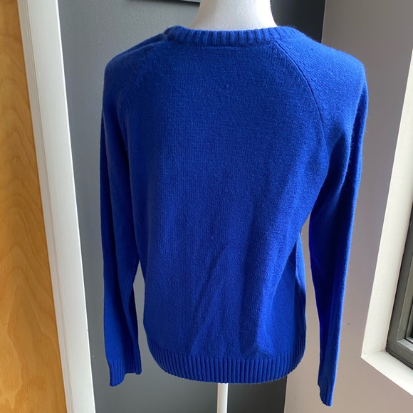 LOL Vintage Blue Xmas Tree Not So Ugly Sweater - Picture 7 of 8